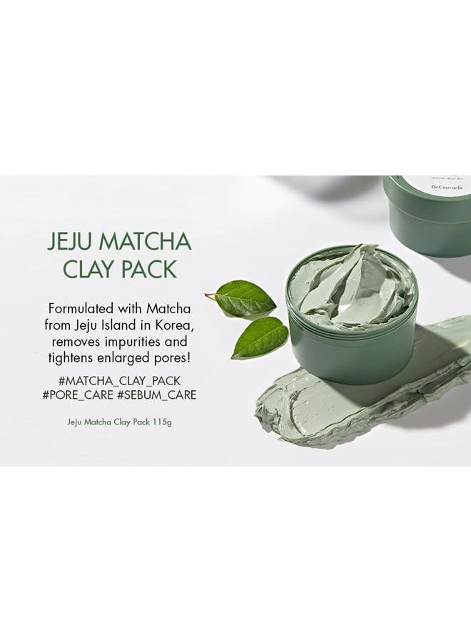 Dr.Ceuracle Jeju Island Matcha Clay Pack (115g / 4.05 oz) - Wash-Off Type Clay Facial Mask Pack for Cleansing Pore and Detoxifying Dull Skin