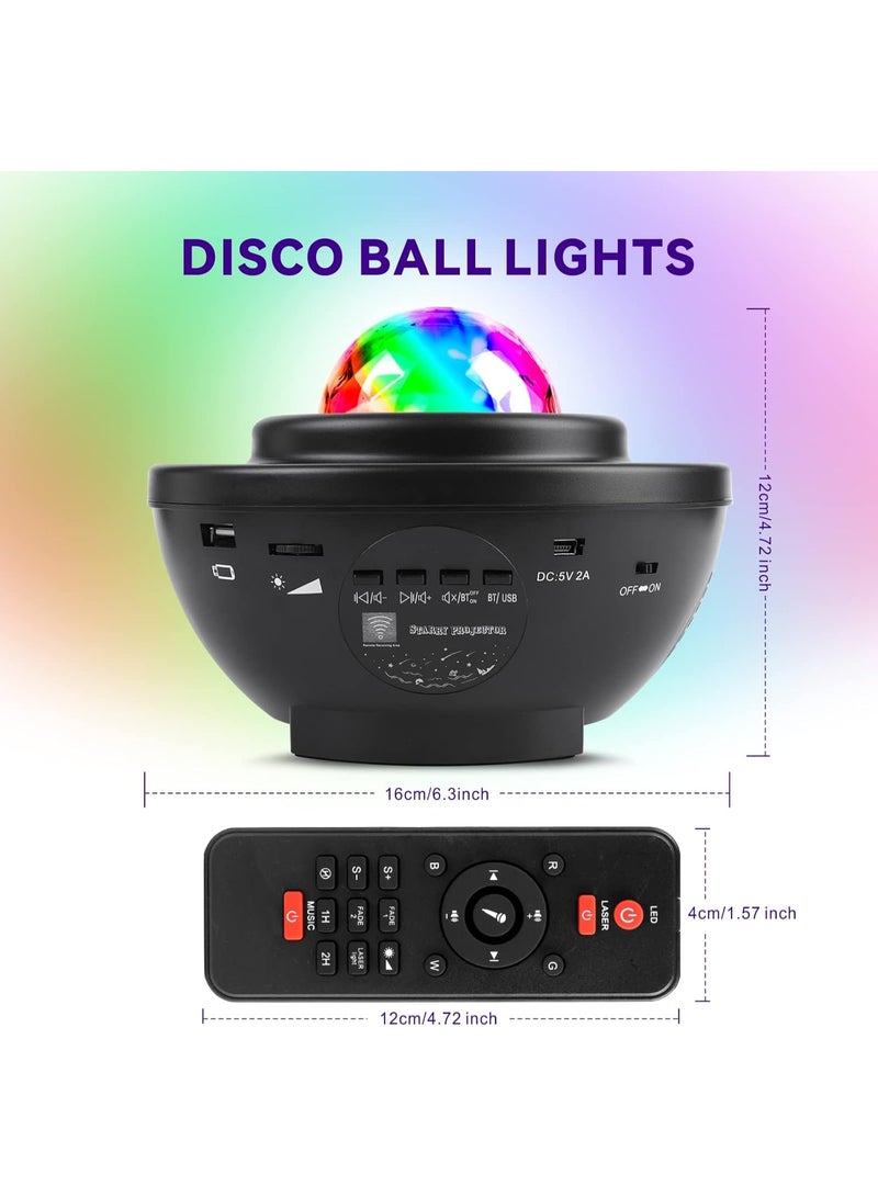 جهاز عرض النجوم المجرة 3 في 1، مصباح ليلي 10 ألوان مزود بمؤقت وجهاز تحكم عن بعد وقابل للشحن، مناسب لديكور غرفة النوم وغرفة المعيشة، مصباح ليلي للأطفال - Image 2