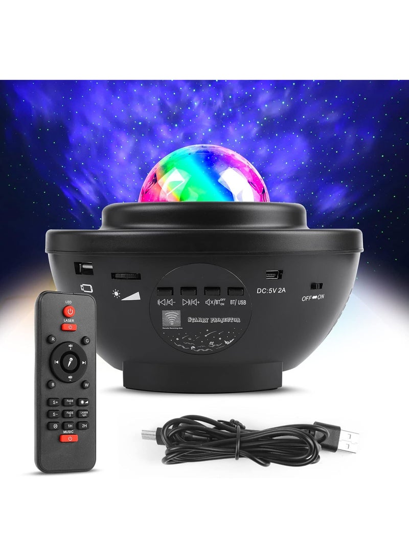جهاز عرض النجوم المجرة 3 في 1، مصباح ليلي 10 ألوان مزود بمؤقت وجهاز تحكم عن بعد وقابل للشحن، مناسب لديكور غرفة النوم وغرفة المعيشة، مصباح ليلي للأطفال - Image 4