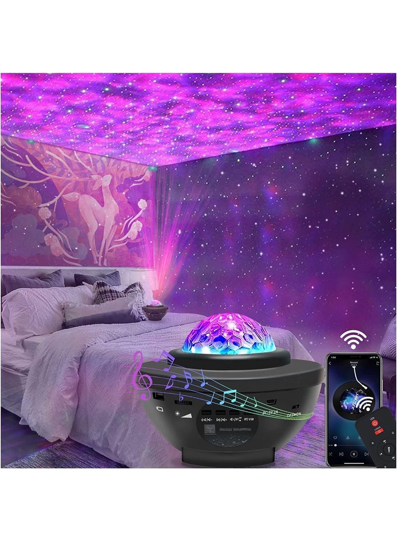 جهاز عرض النجوم المجرة 3 في 1، مصباح ليلي 10 ألوان مزود بمؤقت وجهاز تحكم عن بعد وقابل للشحن، مناسب لديكور غرفة النوم وغرفة المعيشة، مصباح ليلي للأطفال - Image 5