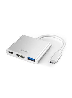 V-Walk TYPE-C to HDMI 3 IN 1 Multiport Adapter, 3 in 1 Converter, C Type to HDMI Cable, USB C to HDMI AV Adapter, USB-to-VGA Adapters, Digital AV 4K DisplayPort to HDMI, USB C HUB  - Image 2