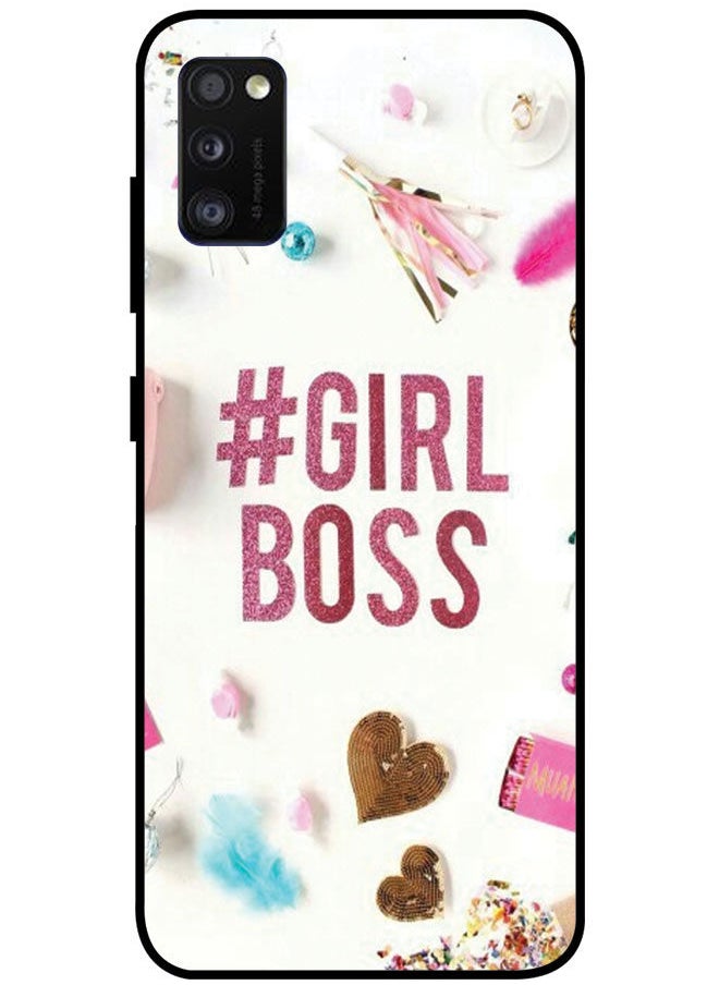 EYE CATCH Protective Case Cover For Samsung Galaxy A41 Smart Series Printed Protective Case Cover for Samsung A41 #Girl Boss  - Image 1