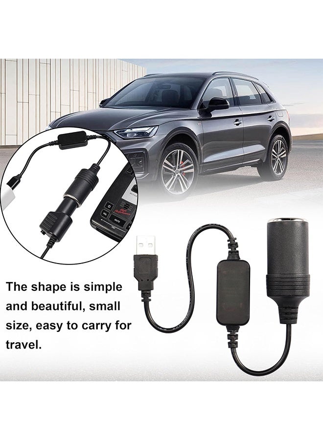 2PCS USBMale to 12V Car C*garette Lighter Socket Female Converter Cable Suitable for Converting Dash Cams Car Ambient Lights (Max 8W) - Image 5