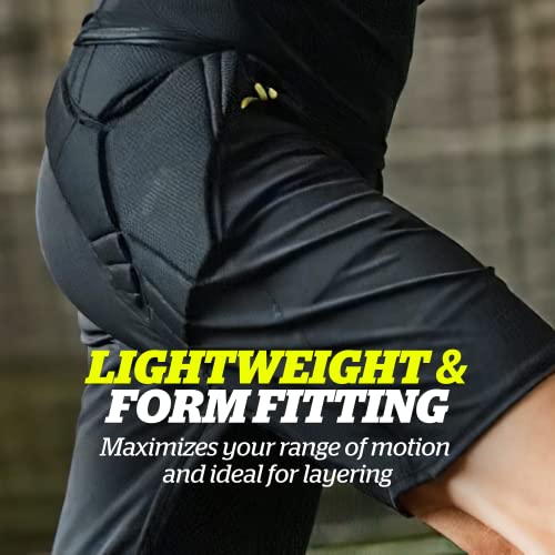 Storelli ExoShield Goalkeeper Shorts, High-Impact Protection, Sweat-Wicking, Breathable Athletic Shorts for Soccer & Heavy-Duty Sports, Black, Medium - Image 2