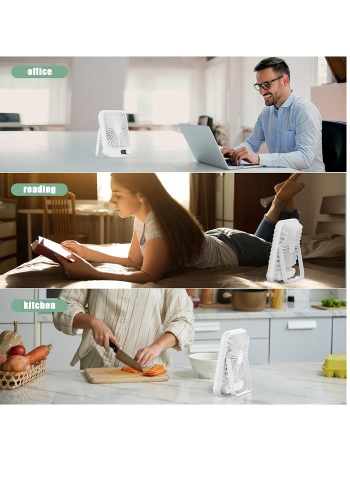 Travel Fan for Sleeping, Small Portable Fan Rechargeable Battery Powered, 100 Speeds Personal Mini Desk Fan for Office Bedroom, Cruise Ship Beach Vocation Travel Essentials - Image 5