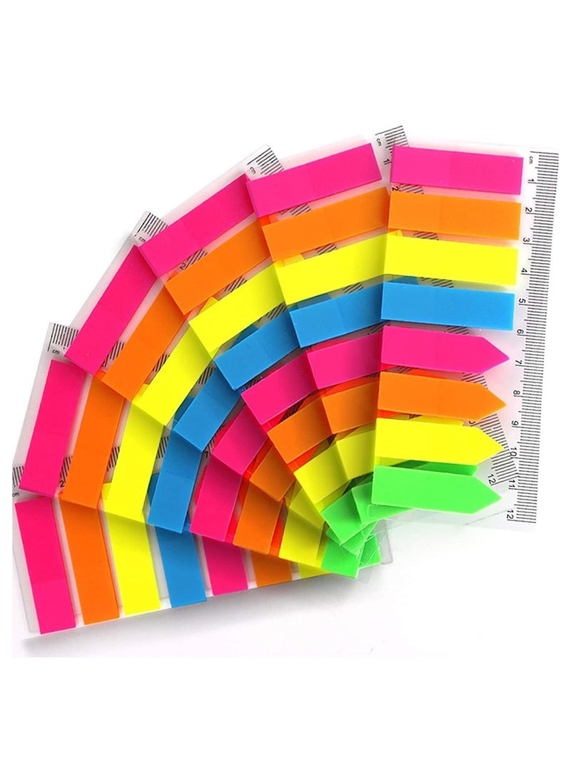 Generic 960 Pcs Flags Index Tabs Sticky Notes Writable Labels Page Markers Bookmarks Text Highlighter Strips Sticky Flag Index Sticker with 12 cm Measurement for Office School Home 8 Colors  - Image 1