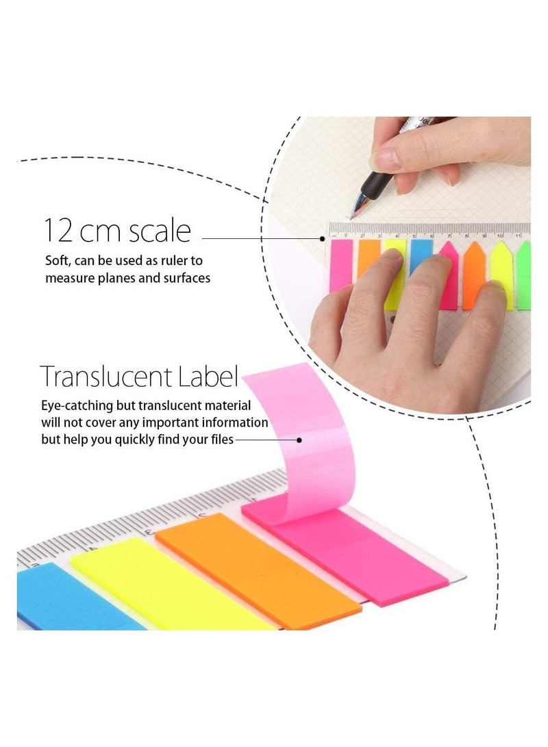 Generic 960 Pcs Flags Index Tabs Sticky Notes Writable Labels Page Markers Bookmarks Text Highlighter Strips Sticky Flag Index Sticker with 12 cm Measurement for Office School Home 8 Colors  - Image 3