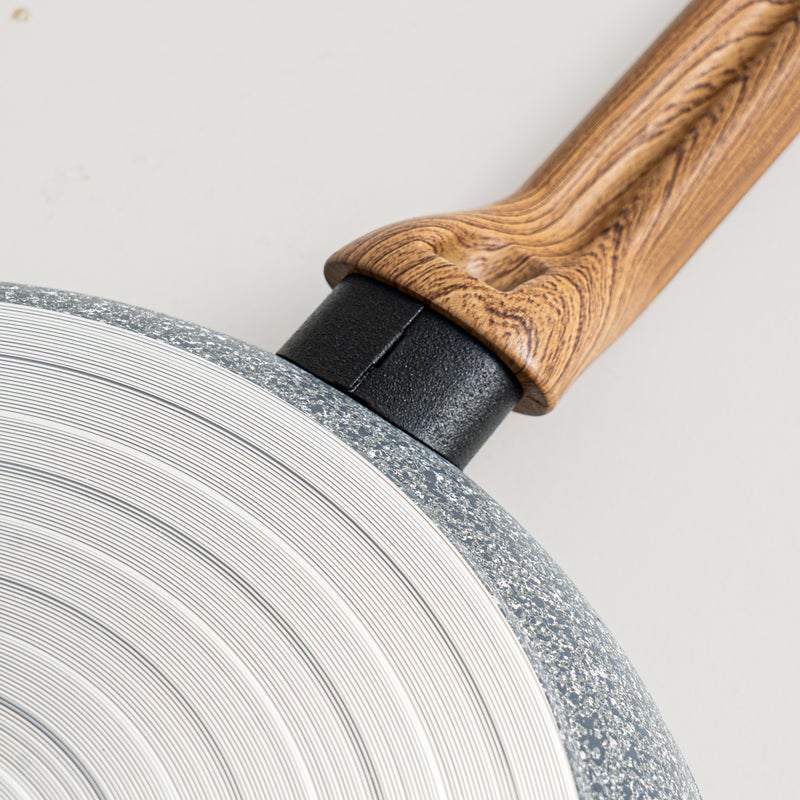 ألبرتو طقم قدور ألومنيوم 9 قطع، جرانيت رمادي - Image 2