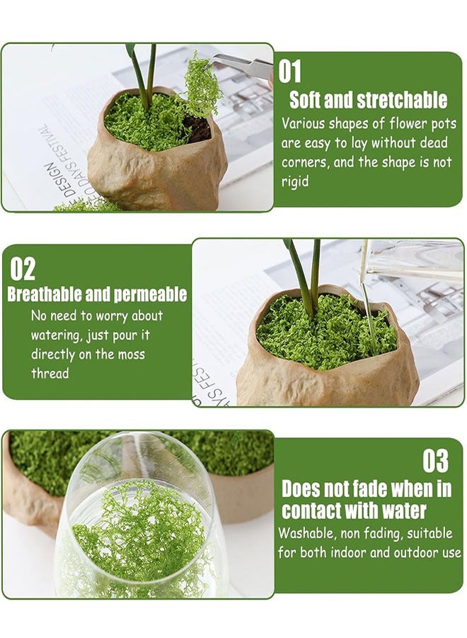 Generic Artificial Moss for Crafts, 100g Fake Green Moss for Potted Plants, Faux Moss Decor for DIY Decorative, Walls,Table Centerpieces Decor Aquarium Landscaping Floral Wedding  - Image 3