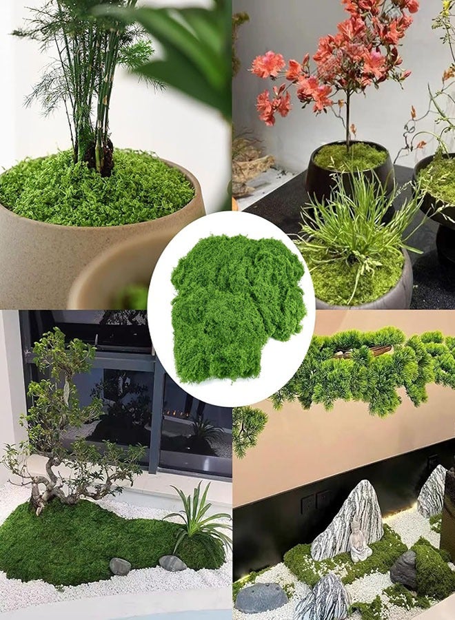 طحلب صناعي للحرف اليدوية، 100 جرام طحلب أخضر مزيف للنباتات في أصص النباتات، ديكور طحلب صناعي للديكور اليدوي والجدران والطاولات المركزية وديكور حوض السمك والمناظر الطبيعية والزهور والزفاف