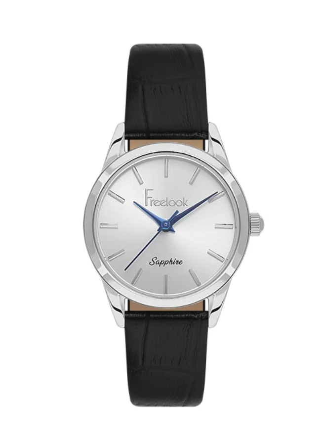 Freelook Paris Freelook Paris - Naturelle Women's Watch | Steel Case | Leather Band | Silver & Round Dial | Analog | Japanese Quartz | Sapphire Crystal | Premium Luxury Watch | Ideal Gift | Water Resistant 50 Meters