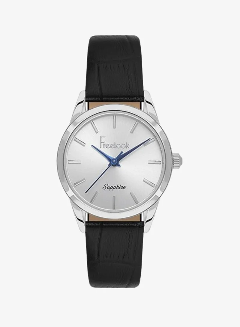 Freelook Paris Freelook Paris - Naturelle Women's Watch | Steel Case | Leather Band | Silver & Round Dial | Analog | Japanese Quartz | Sapphire Crystal | Premium Luxury Watch | Ideal Gift | Water Resistant 50 Meters