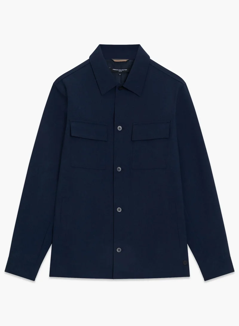 French Connection Navy Button Though Flap Chest for Men | Best Price UAE