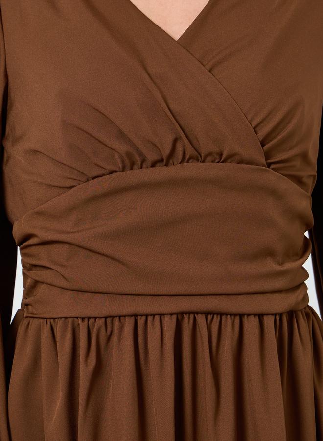 Take Two Women Solid Balloon Sleeves Maxi Dress - Image 4