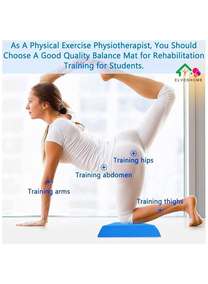 Small Balance Board, Exercise Balance Pad, Yoga Mat Thick, Non-Slip Foam Pad, Yoga Mats for Balance Exercise Stability Workout, Knee Pads Trainer for Physical Therapy Strength Training Ankle Exercises - Image 3