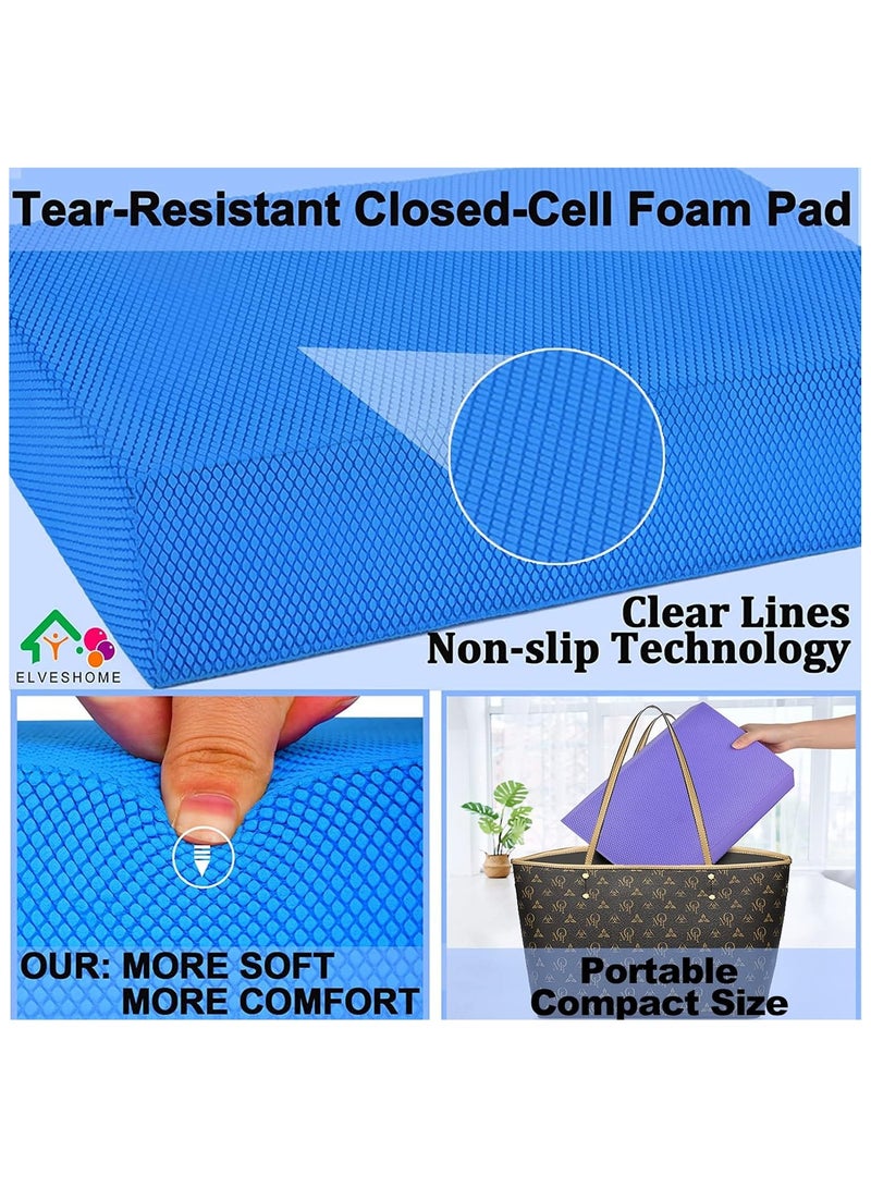 Small Balance Board, Exercise Balance Pad, Yoga Mat Thick, Non-Slip Foam Pad, Yoga Mats for Balance Exercise Stability Workout, Knee Pads Trainer for Physical Therapy Strength Training Ankle Exercises - Image 4