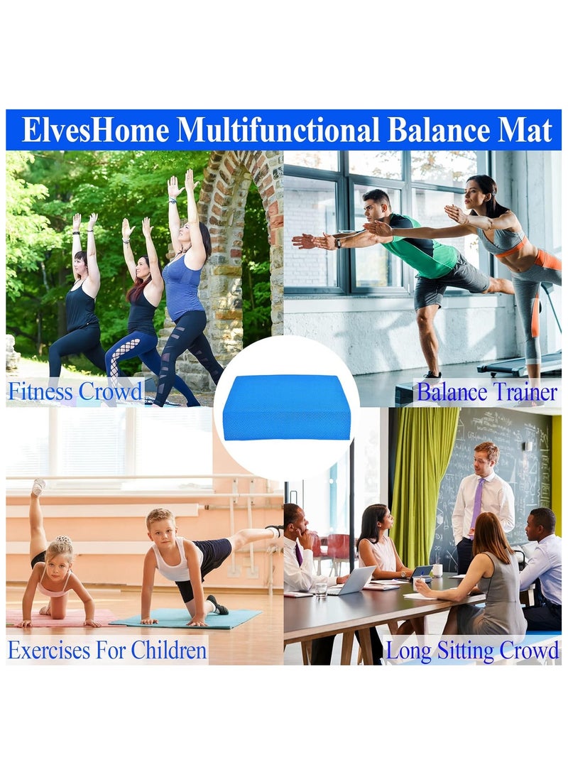 Small Balance Board, Exercise Balance Pad, Yoga Mat Thick, Non-Slip Foam Pad, Yoga Mats for Balance Exercise Stability Workout, Knee Pads Trainer for Physical Therapy Strength Training Ankle Exercises - Image 5