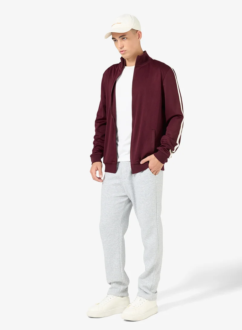 BRAVE SOUL  Funnel Neck Zip Through Track Top for Men | Best Price UAE