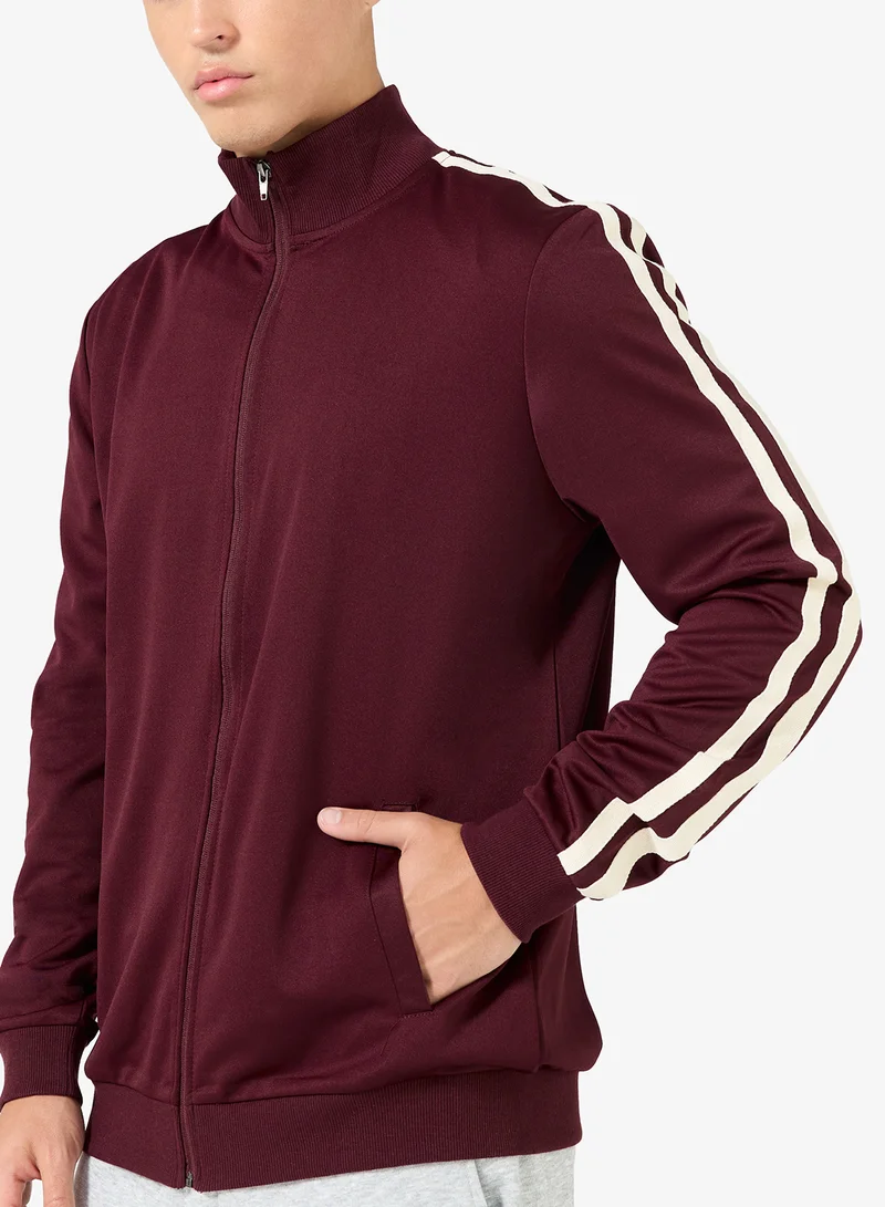 BRAVE SOUL  Funnel Neck Zip Through Track Top for Men | Best Price UAE