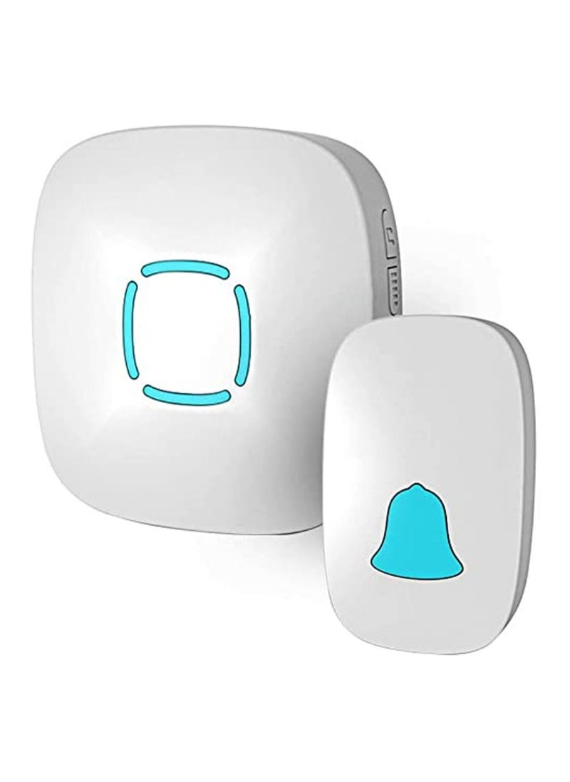 SKY-TOUCH - Wireless Doorbell, Waterproof Wireless Doorbell Kit With 36 Bells And Adjustable Volume; With Sound And Led Home Door Bell Chime (1 Receiver And 1 Pressure Button) - Image 1