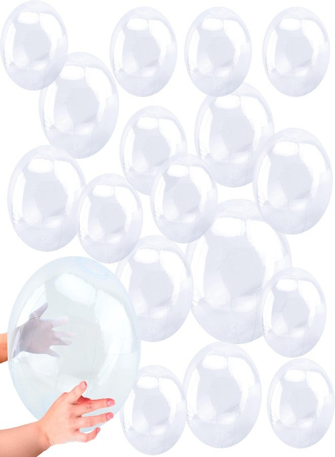 Octaday 18 Pack 16 Inch 12 Inch 8 Inch Inflatable Clear Beach Ball ...