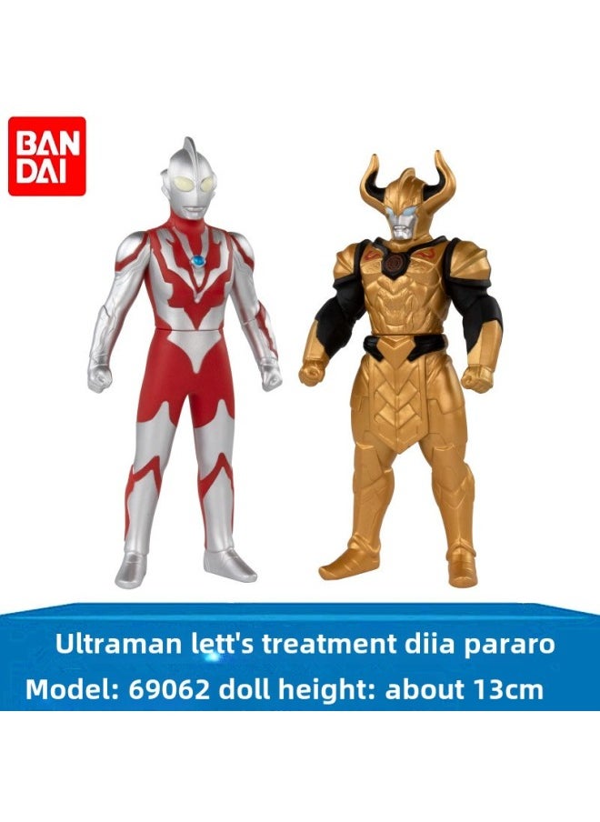 Authentic Bandai Dinosaursaurio Agrux Race King Tao Man Monster Battle Soft Rubber Doll Toy Action Figure Collectible For Kids-Color:69062 Super Decisive Battle  - Image 1