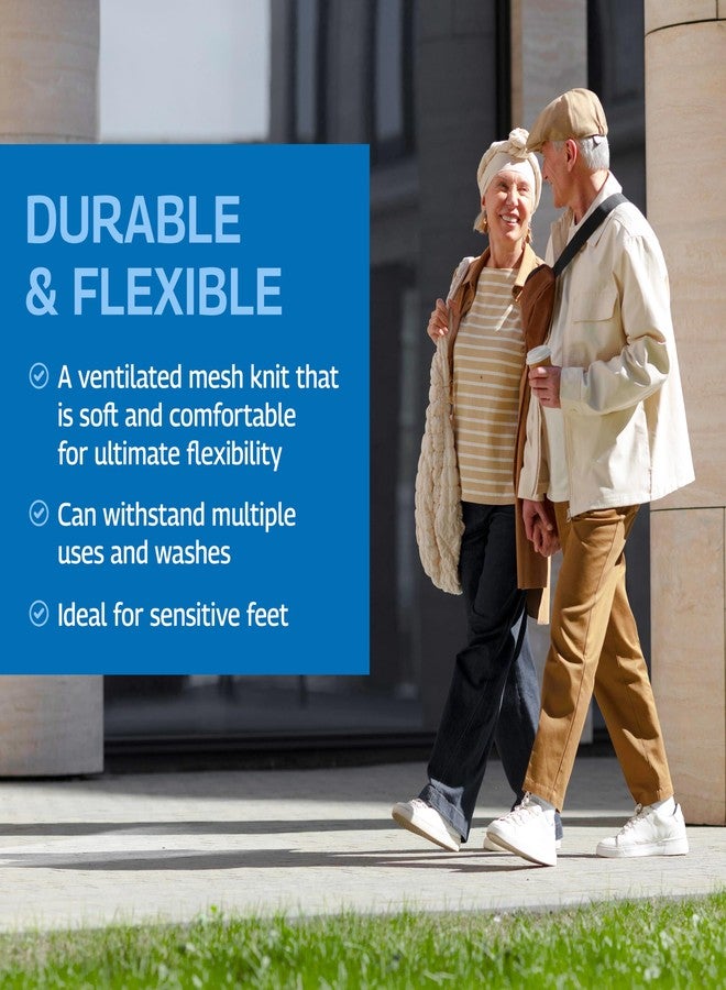 Pure Stride Diabetic Socks Quarter Length - Non-Binding Top, Ventilated Mesh Knit with Seamless Toe for Men and Women, No Slip Fabric Approved for Neuropathy & Circulatory Issues, Black, XLarge - Image 4