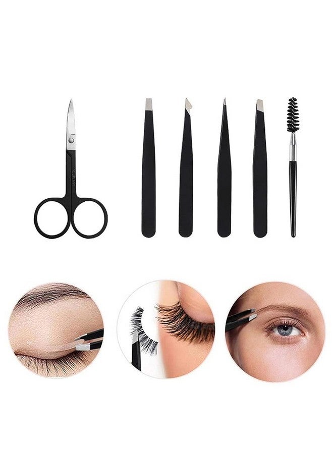 SPAREQUE 6PCS Professional Eyebrow Tweezers Set for Women and Men, Premium Stainless Steel Tweezer Kit, Best Tweezers Precision for Ingrown Hair, Facial Hair, Eyebrows Plucking - Image 5