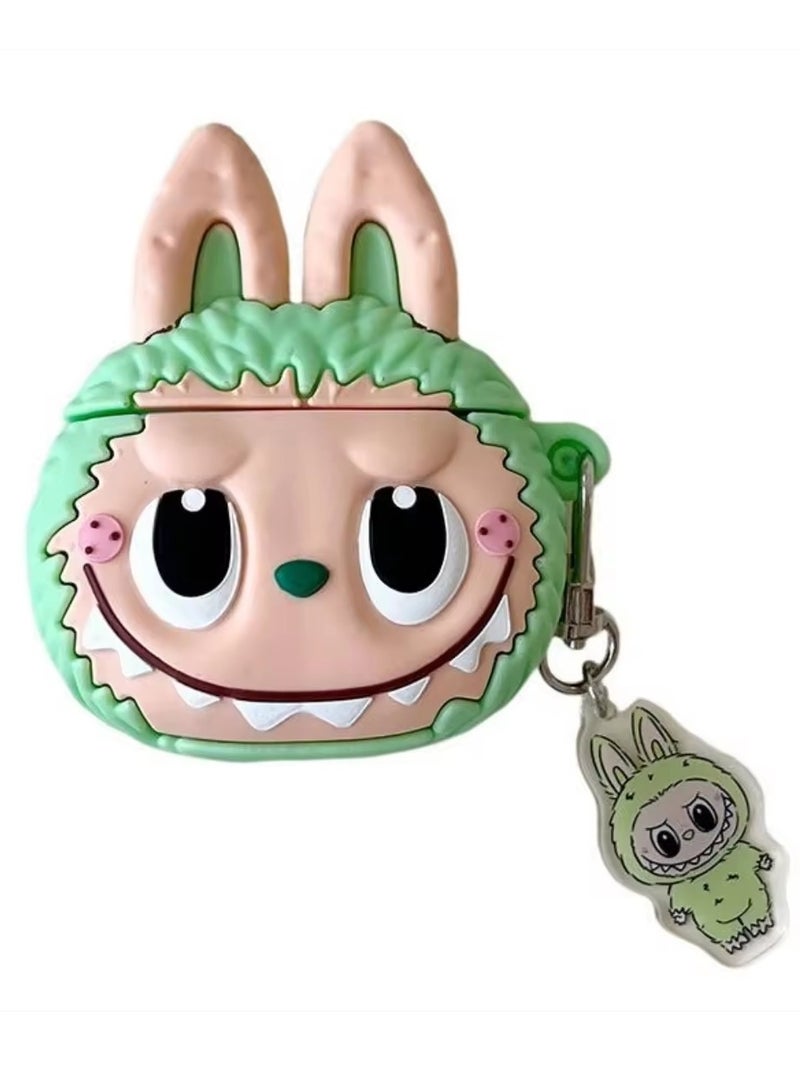For Apple AirPods3 Case 3D Labubu Cute Cartoon Silicone Earphone Protective Case Headphone Box With Pendant Cover Apple AirPods Wireless Earphone Case  - Image 2