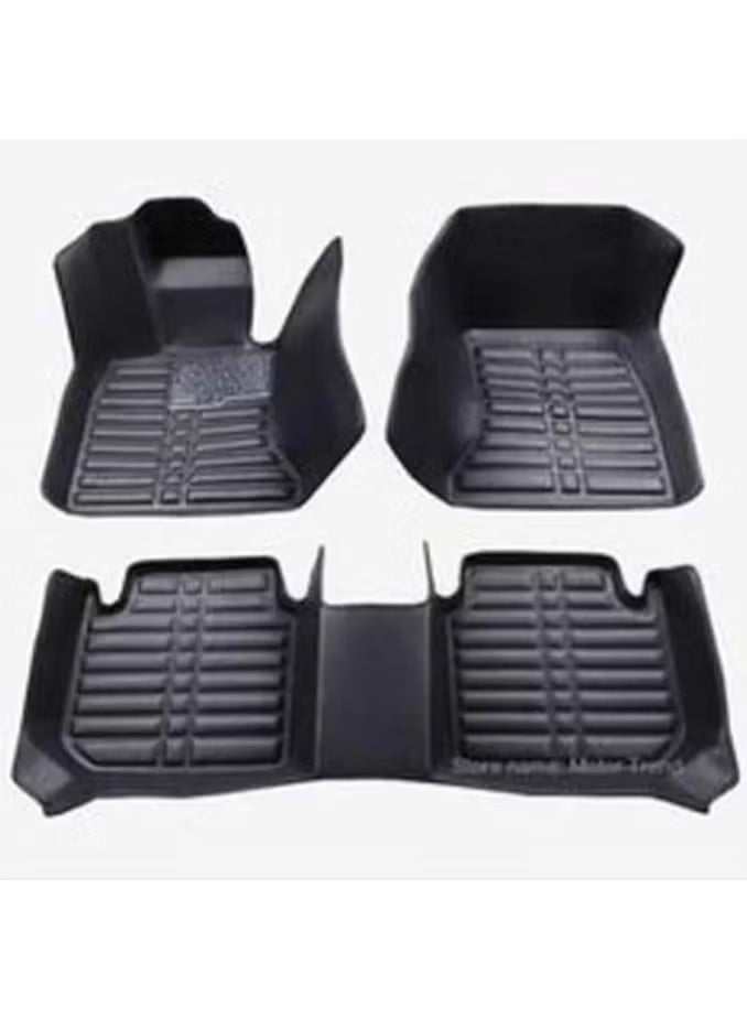 3D Car Floor Mats Full Coverage, Waterproof Anti-Slip Interior Floor Liner, Durable Protective Car Mat Set for Daily Driving