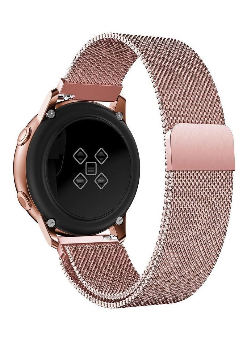 CATANES Samsung Galaxy Watch Active / Active 2 / Galaxy Watch 4 / Watch 4 Classic Milanese Stainless Steel Band 20mm Replacement Strap Rose Pink - Image 2