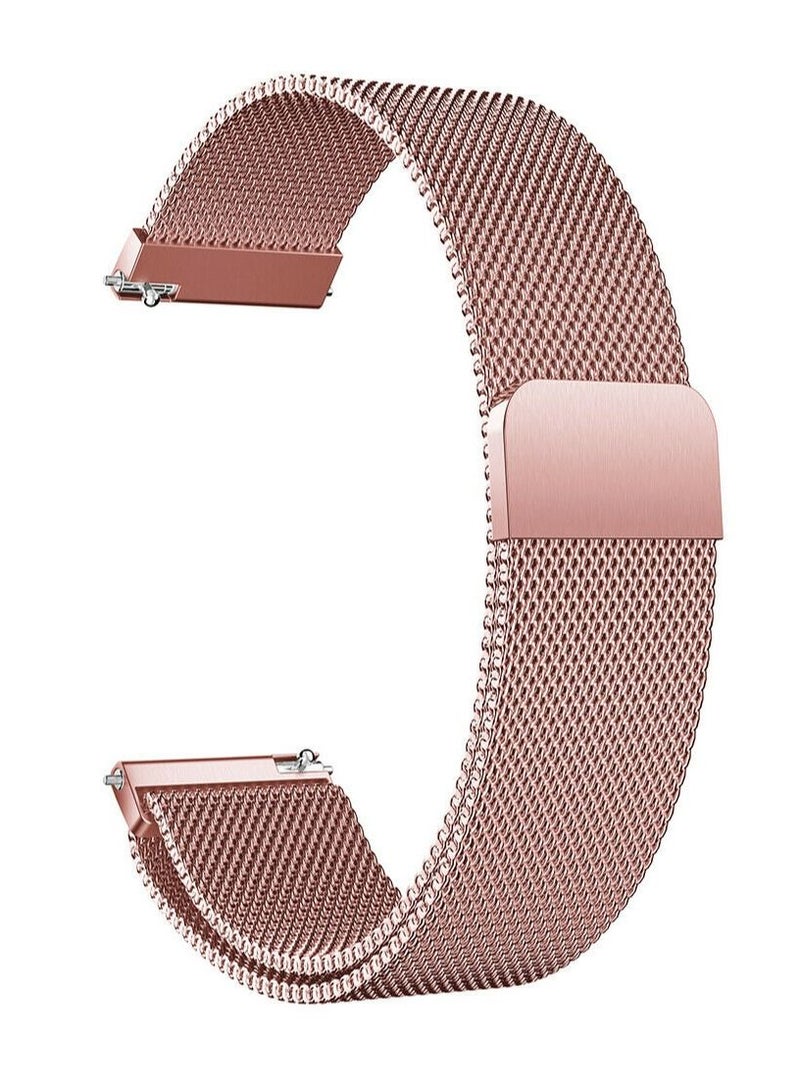 CATANES Samsung Galaxy Watch Active / Active 2 / Galaxy Watch 4 / Watch 4 Classic Milanese Stainless Steel Band 20mm Replacement Strap Rose Pink - Image 4