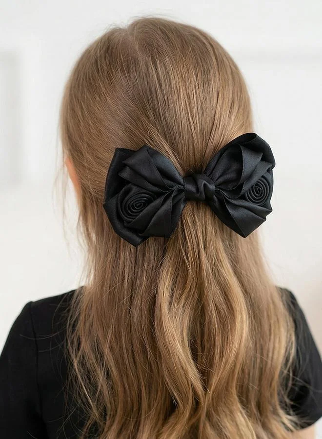 Take Two Solid Bow Hair Clip