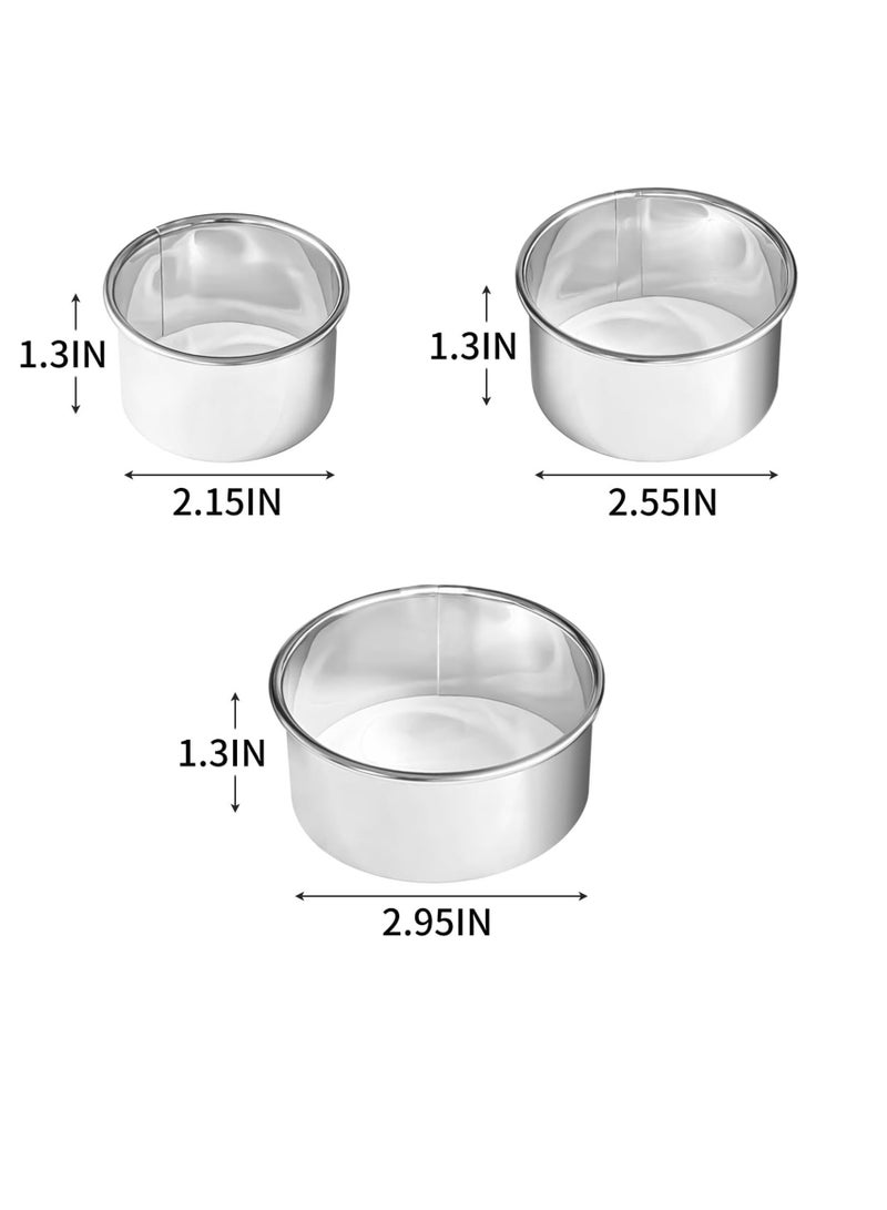 Flushrenic Cookie Cutters,Round Cookie Cutters,Stainless Steel Baking Supplies,Cake Pastry Cutters for Effortless Round Cookie Shaping.Pastry & Fondant Tool Creation–Precise Cut Kitchen Utensil for Sandwich - Image 2
