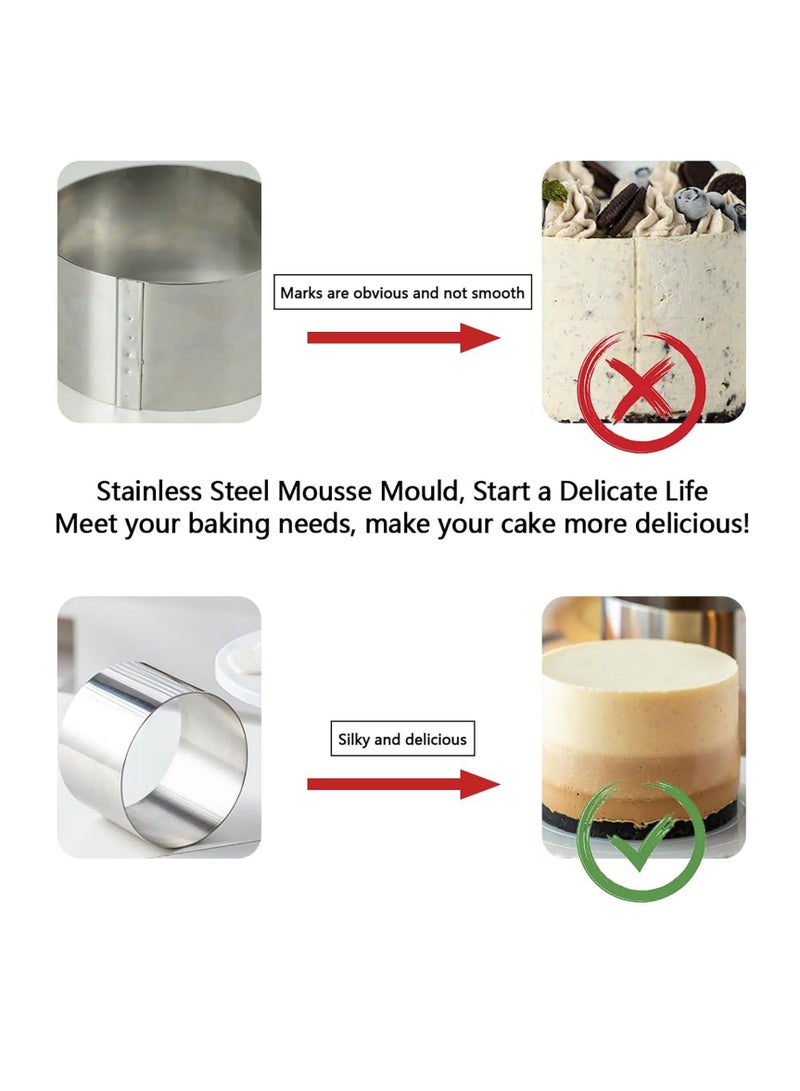 Flushrenic Cookie Cutters,Round Cookie Cutters,Stainless Steel Baking Supplies,Cake Pastry Cutters for Effortless Round Cookie Shaping.Pastry & Fondant Tool Creation–Precise Cut Kitchen Utensil for Sandwich - Image 3