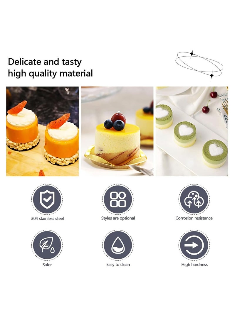Flushrenic Cookie Cutters,Round Cookie Cutters,Stainless Steel Baking Supplies,Cake Pastry Cutters for Effortless Round Cookie Shaping.Pastry & Fondant Tool Creation–Precise Cut Kitchen Utensil for Sandwich - Image 4
