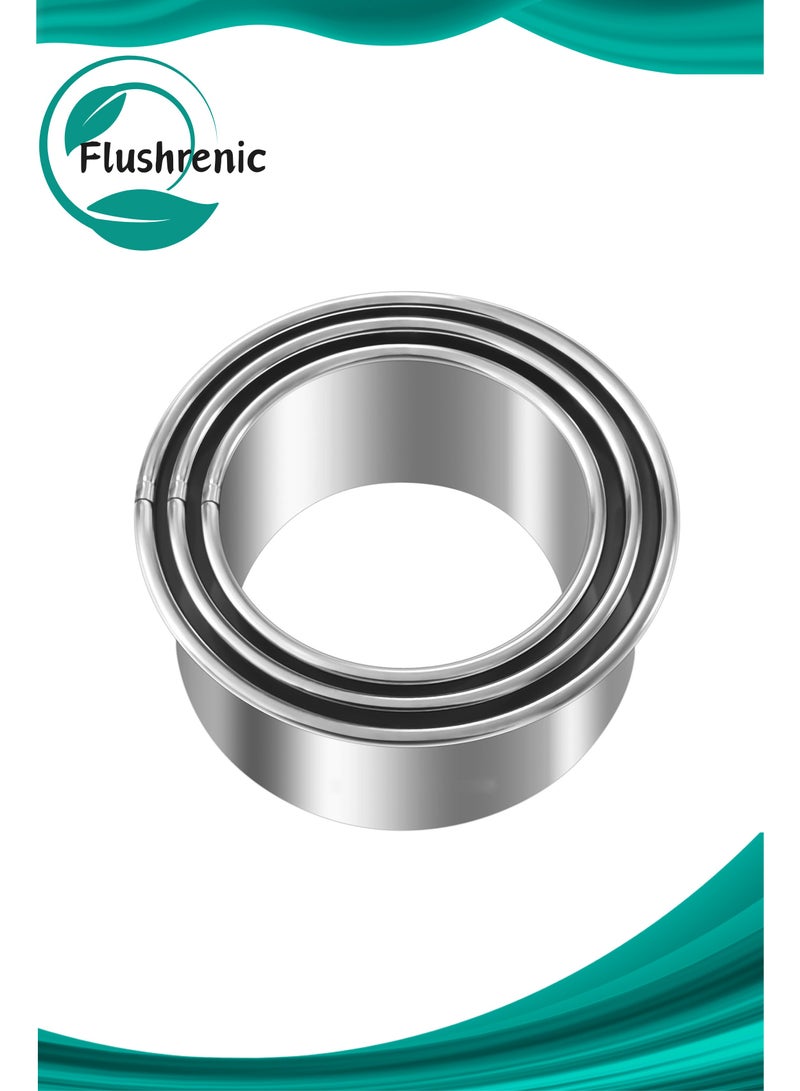 Flushrenic Cookie Cutters,Round Cookie Cutters,Stainless Steel Baking Supplies,Cake Pastry Cutters for Effortless Round Cookie Shaping.Pastry & Fondant Tool Creation–Precise Cut Kitchen Utensil for Sandwich - Image 1