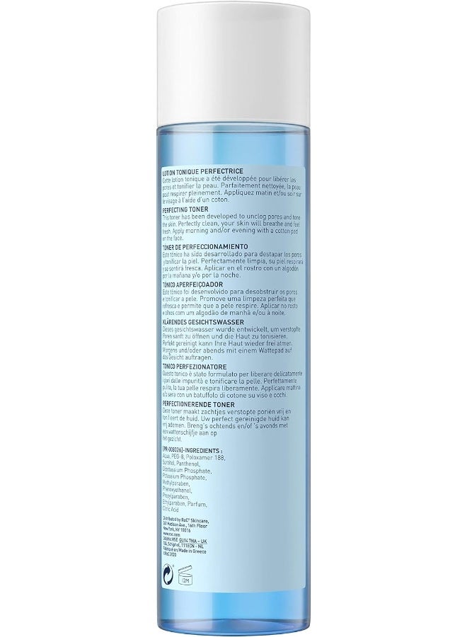 RoC Perfecting Toner Unclogs Pores & Tones Skin Alcohol-Free All Types 200 Ml - Image 2