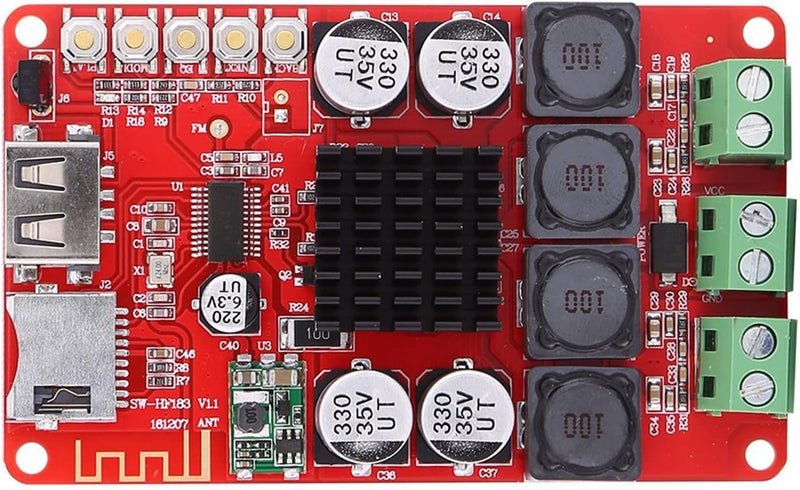 Portable Audio Receivers Amplifier Board, TF Card Decoder with Remote Control, Audio Power Amplifier Board for Various Audio Formats - Image 3