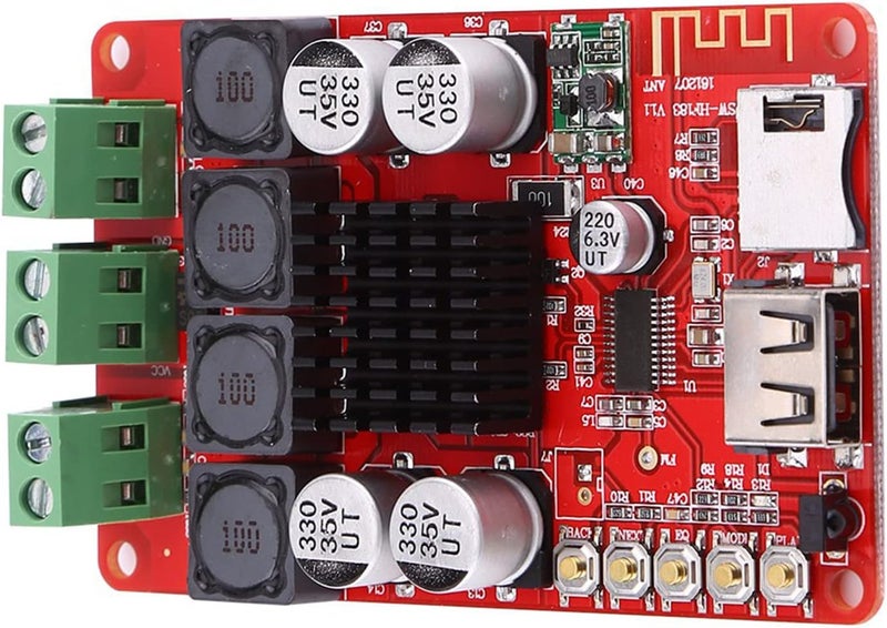 Portable Audio Receivers Amplifier Board, TF Card Decoder with Remote Control, Audio Power Amplifier Board for Various Audio Formats - Image 2