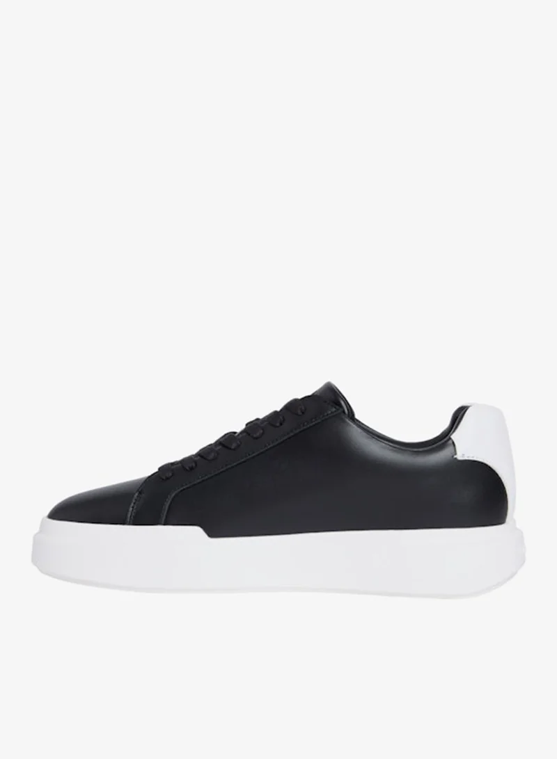 Calvin Klein Black/White/Black Leather Durable Traction Chunky Trainers for Men | Best Price UAE