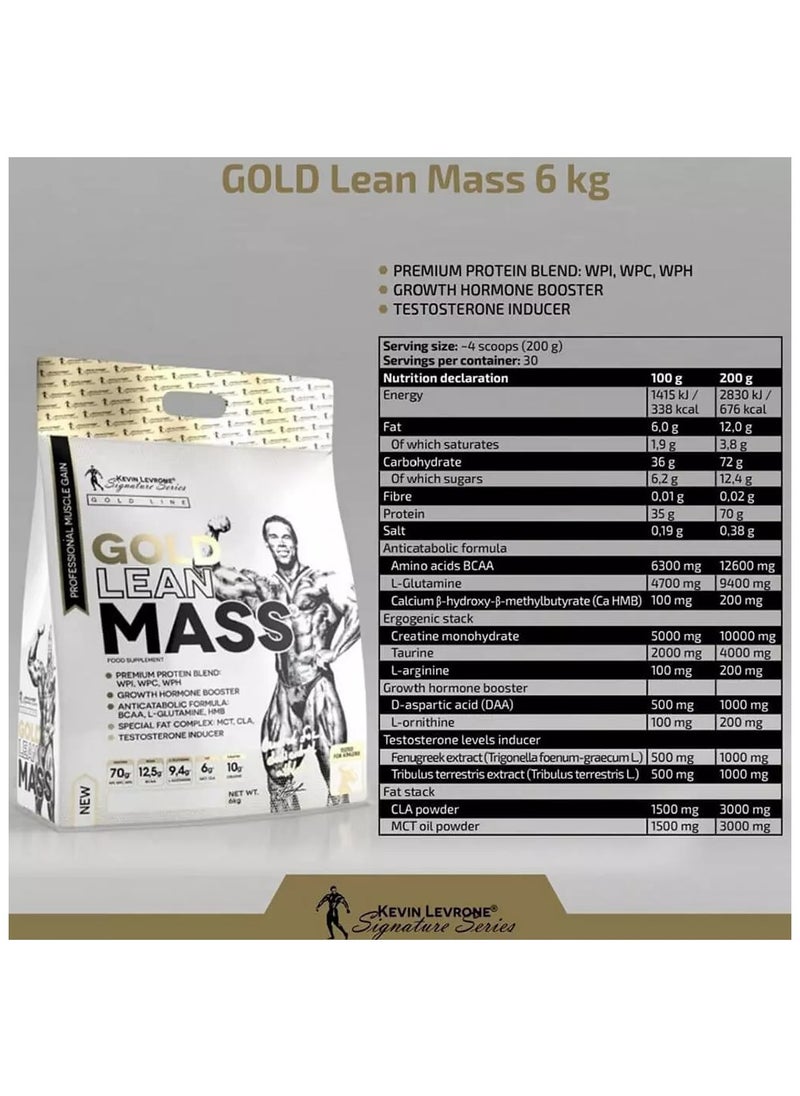 KEVIN LEVRONE Kevin Levrone Gold Lean Mass 6kg Vanilla 30 Servings  - Image 3