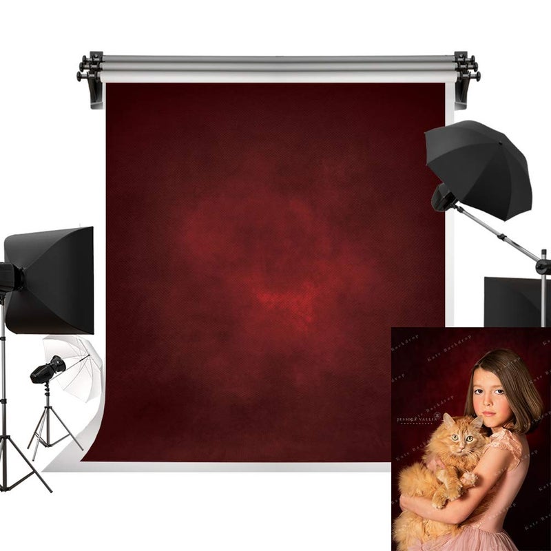 Kate 10x10ft3x3m Red Background Dark Red Backdrop Portrait Photography Backdrop Texture Photography Studio Props