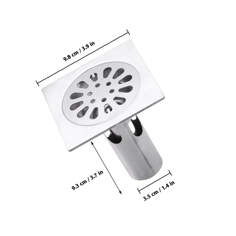 Fashion Bathroom Drain Cover Stainless Steel Shower Drain with Lid for Kitchen Bathroom(Random Pattern) - Image 2