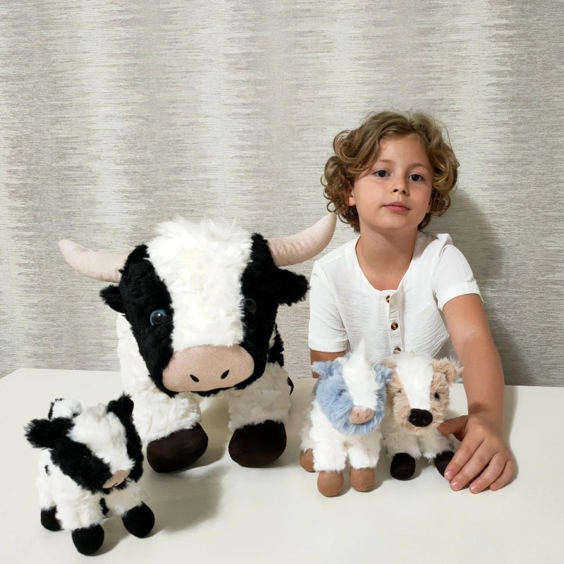 BENINY 4Pcs Cow Plush Toy Set, Mommy Cow Stuffed Animal with 3 Adorable Calf Babies in Mom's Belly, 20" Soft Farm Aniaml for Girls Boys Kids, Christmas Birthday Gift - Image 4