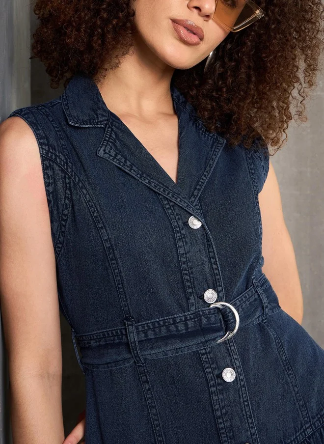 SASSAFRAS Denim Maxi Dress for Women