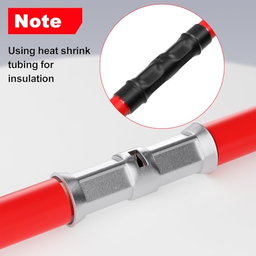 AIRIC Heat Shrink Butt Connectors 4 AWG, 6 Pcs Waterproof Electrical Crimp Splice Terminal for Auto Repair, Insulated Marine Grade Connector for 4 Gauge,Wire Crimps Terminals, Black - Image 4