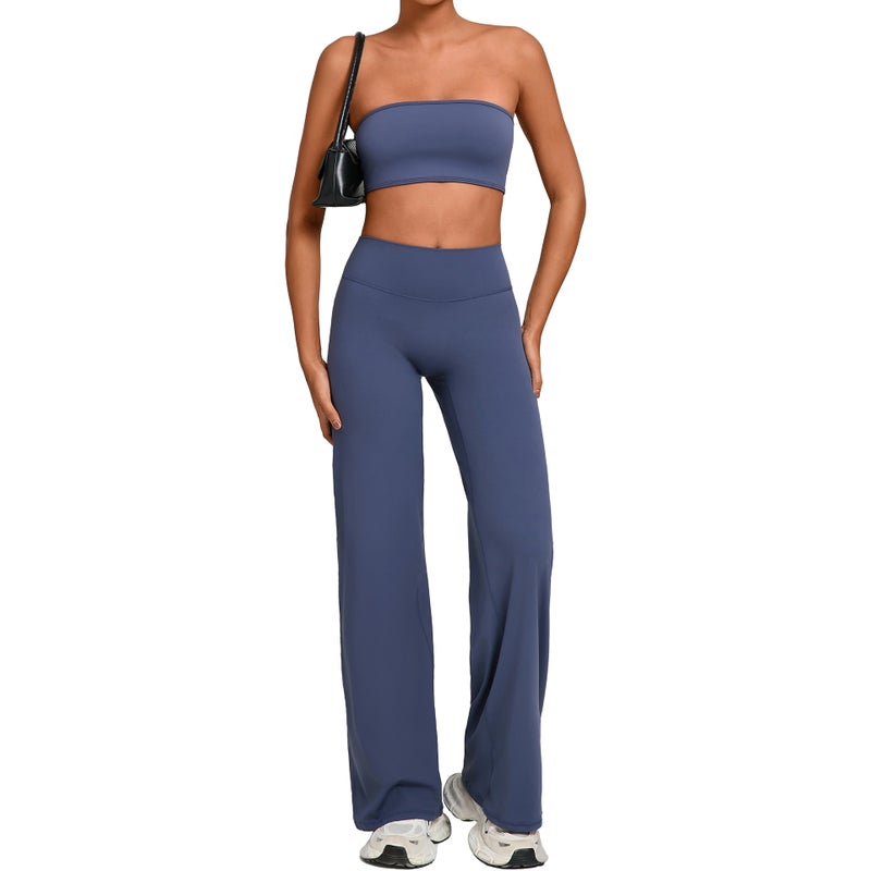 Women's Seamless Yoga Set with Sleeveless Top and Leggings