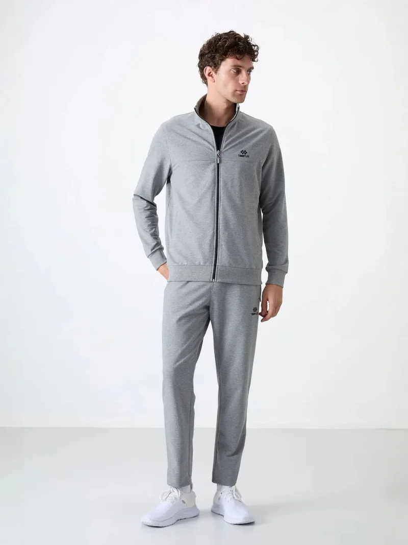 تومي لايف TOMMY Men's Relaxed Fit Zip-collar Sweatshirt And Pants Set