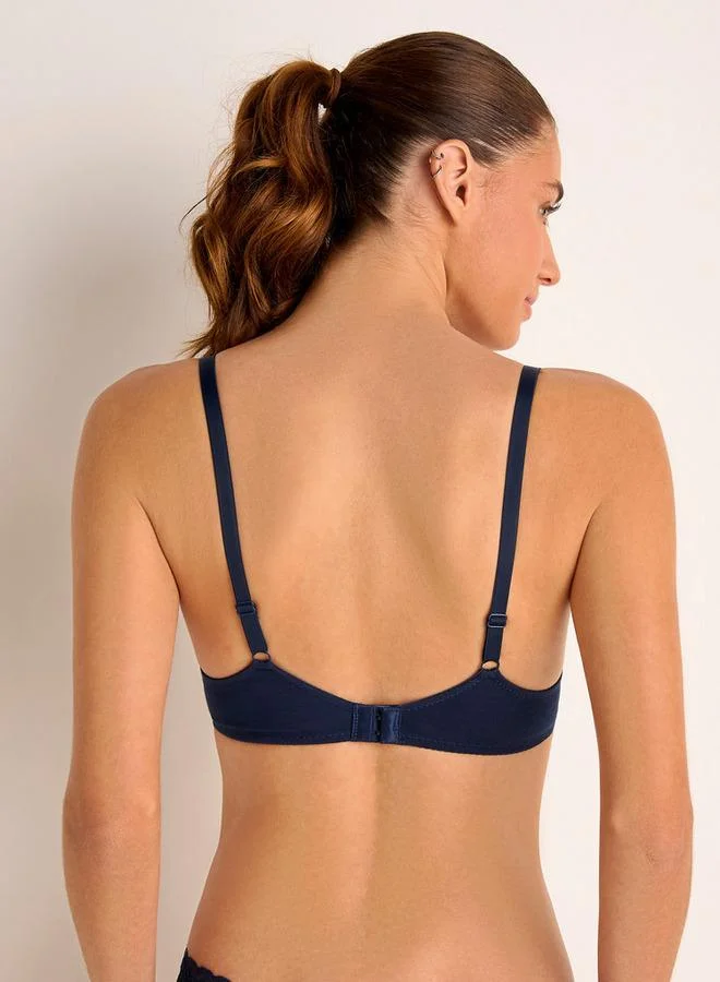 سبلاش فيڤ حمالة صدر مبطنة بدعم سلكي مزينة بالدانتيل وإغلاق بخطاف وعين